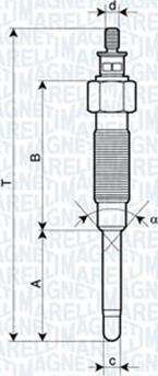 Magneti Marelli 062900065304 - Подгревна свещ parts5.com