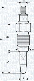 Magneti Marelli 062900056304 - Świeca żarowa parts5.com