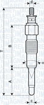 Magneti Marelli 062900040304 - Подгревна свещ parts5.com