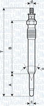 Magneti Marelli 062900001304 - Glühkerze parts5.com