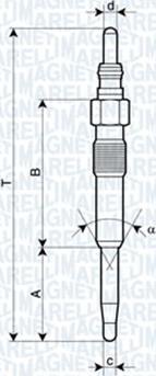 Magneti Marelli 062900038304 - Bujie incandescenta parts5.com