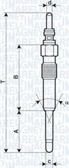 Magneti Marelli 062900085304 - Bujía de precalentamiento parts5.com