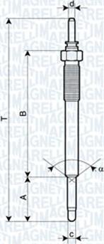 Magneti Marelli 062900074304 - Hõõgküünal parts5.com