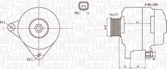 Magneti Marelli 063731959010 - Генератор parts5.com