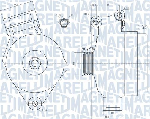 Magneti Marelli 063731925010 - Alternator parts5.com