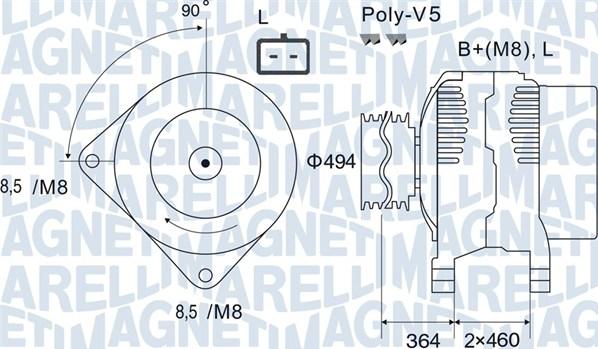 Magneti Marelli 063731645010 - Generaator parts5.com