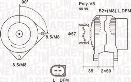 Magneti Marelli 063731675010 - Alternatör parts5.com