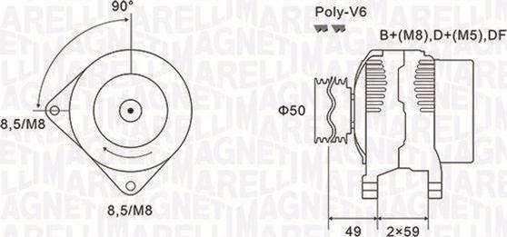 Magneti Marelli 063731147010 - Alternador parts5.com