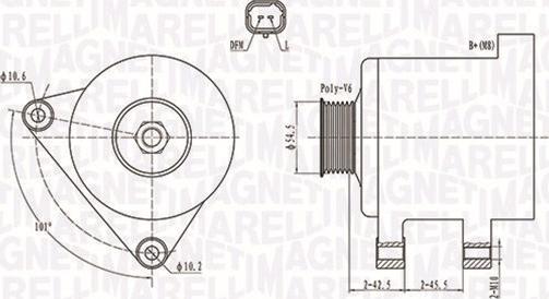 Magneti Marelli 063731761010 - Alternador parts5.com