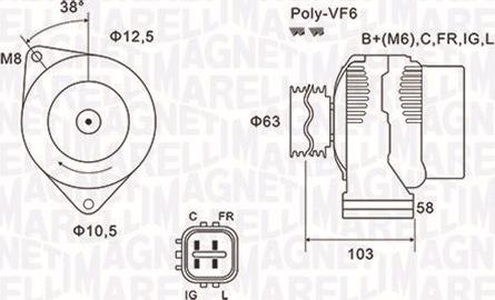 Magneti Marelli 063731727010 - Γεννήτρια parts5.com