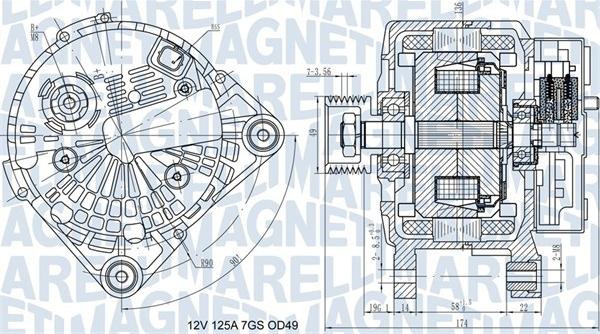 Magneti Marelli 063732058010 - Alternator parts5.com