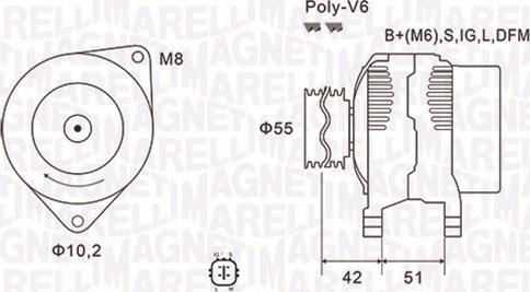 Magneti Marelli 063732126010 - Alternador parts5.com