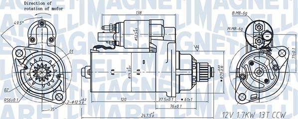 Magneti Marelli 063721508010 - Motor de arranque parts5.com