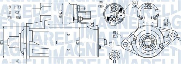 Magneti Marelli 063721584010 - Motor de arranque parts5.com