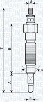 Magneti Marelli 062900064304 - Bujía de precalentamiento parts5.com