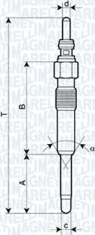 Magneti Marelli 062900006304 - Bujía de precalentamiento parts5.com