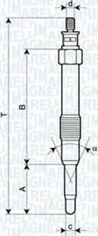 Magneti Marelli 062900000304 - Bujía de precalentamiento parts5.com