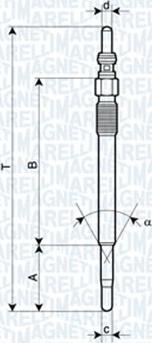 Magneti Marelli 062900029304 - Свеча накаливания parts5.com