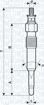 Magneti Marelli 062503901304 - Bujía de precalentamiento parts5.com