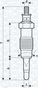 Magneti Marelli 062580704304 - Glühkerze parts5.com