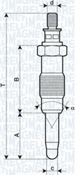 Magneti Marelli 062583003304 - Bujie incandescenta parts5.com