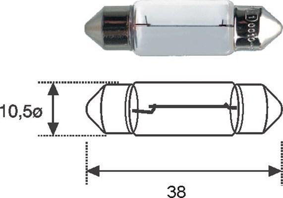 Magneti Marelli 009418100000 - Ampoule, feu éclaireur de plaque parts5.com