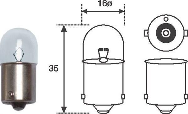 Magneti Marelli 004008100000 - Bulb, tail light parts5.com