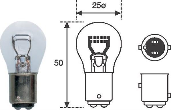 Magneti Marelli 008528100000 - Sijalica, stop-svetlo parts5.com