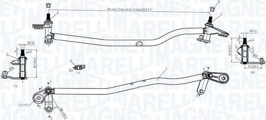 Magneti Marelli 085570175010 - Sistem poluga brisača parts5.com