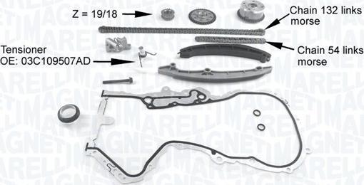 Magneti Marelli 341500001220 - Komplet krmilne verige parts5.com