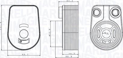 Magneti Marelli 350300002800 - Chłodnica oleju, olej silnikowy parts5.com