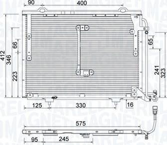 Magneti Marelli 350203945000 - Condensador, aire acondicionado parts5.com