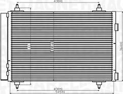 Magneti Marelli 350203916000 - Lauhdutin, ilmastointilaite parts5.com