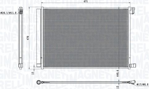 Magneti Marelli 350203101300 - Condensator, climatizare parts5.com