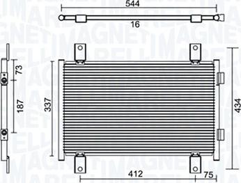 Magneti Marelli 350203895000 - Condenser, air conditioning parts5.com