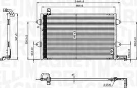 Magneti Marelli 350203840000 - Condensador, aire acondicionado parts5.com