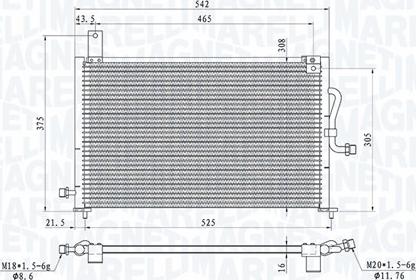 Magneti Marelli 350203885000 - Condensador, aire acondicionado parts5.com