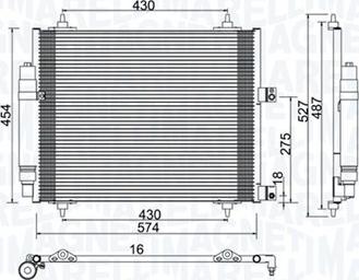 Magneti Marelli 350203886000 - Condensator, climatizare parts5.com