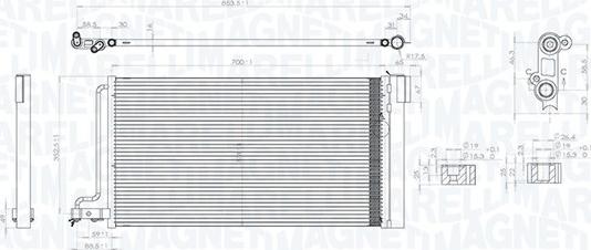 Magneti Marelli 350203796000 - Condensador, aire acondicionado parts5.com