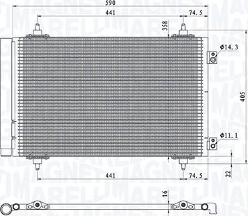 Magneti Marelli 350203710000 - Συμπυκνωτής, σύστ. κλιματισμού parts5.com