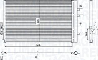 Magneti Marelli 350203788000 - Конденсатор кондиционера parts5.com