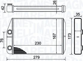 Magneti Marelli 350218443000 - Heat Exchanger, interior heating parts5.com