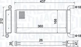 Magneti Marelli 350218451000 - Теплообменник, отопление салона parts5.com