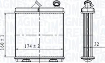 Magneti Marelli 350218465000 - Wymiennik ciepła, ogrzewanie wnętrza parts5.com