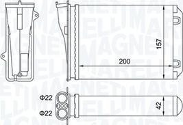 Magneti Marelli 350218463000 - Výmenník tepla vnútorného kúrenia parts5.com