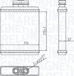 Magneti Marelli 350218412000 - Izmjenjivač topline, grijanje unutrašnjosti parts5.com