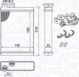 Magneti Marelli 350218515000 - Schimbator caldura, incalzire habitaclu parts5.com