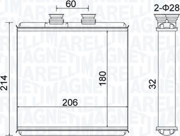 Magneti Marelli 350218510000 - Izmenjivač toplote, grejanje unutrašnjeg prostora parts5.com