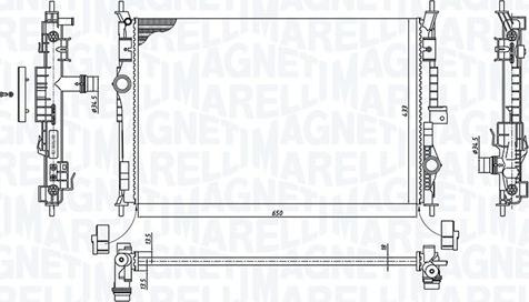 Magneti Marelli 350213199600 - Radiator, racire motor parts5.com