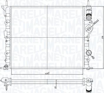 Magneti Marelli 350213194700 - Radiaator,mootorijahutus parts5.com